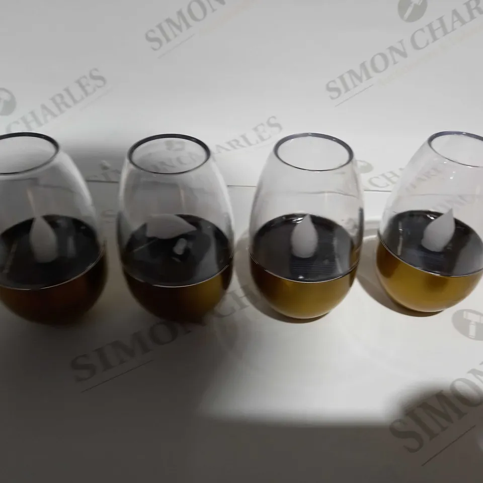 OUTLET GARDEN REFLECTIONS SET OF FOUR OUTDOOR LED TEA LIGHTS