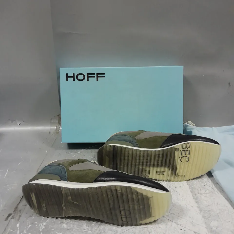 BOXED PAIR OF HOFF QUEBEC TRAINERS UK 8 
