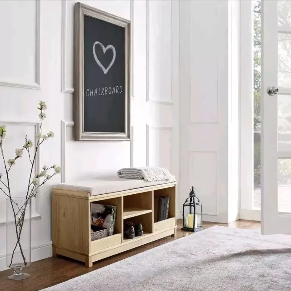 BRAND NEW BOXED STORAGE BENCH - BROWN (1 BOX)
