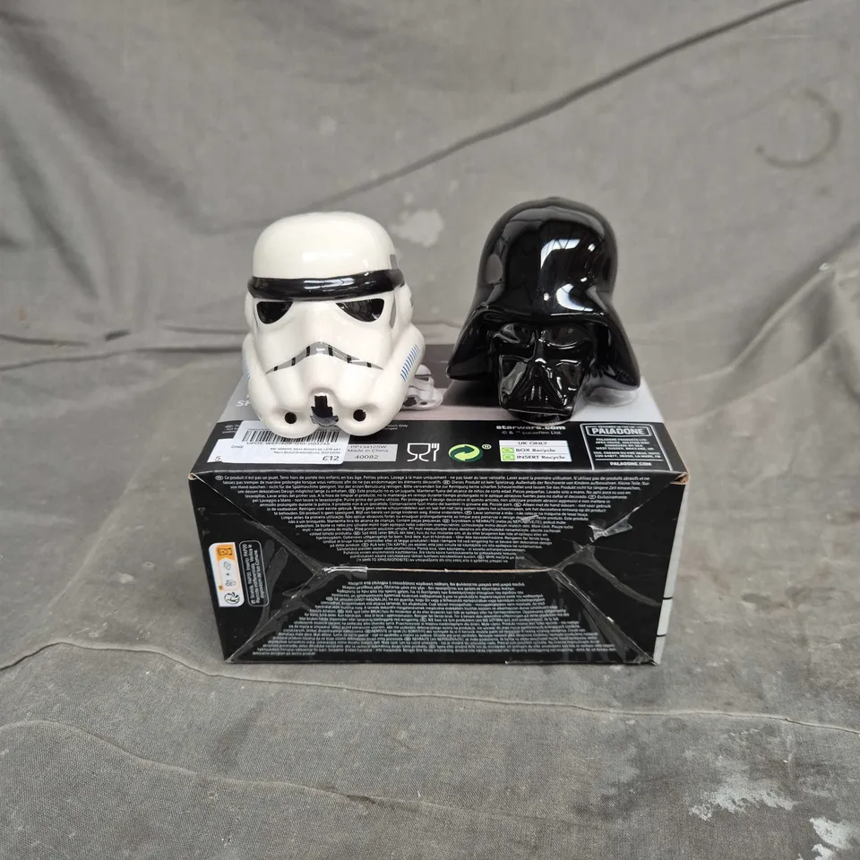 STAR WARS SALT & PEPPER SHAKERS – STORMTROOPER & DARTH VADER