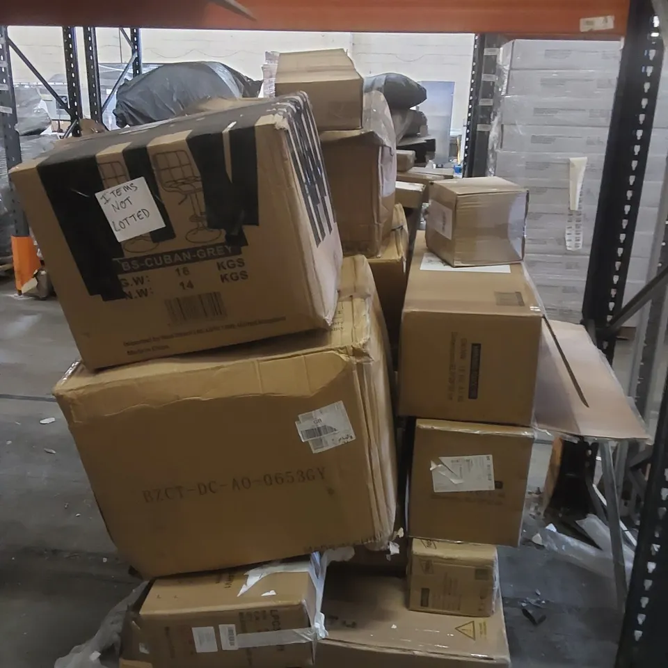 PALLET CONTAINING A LARGE QUANTITY OF ASSORTED DESIGNER FURNITURE PARTS