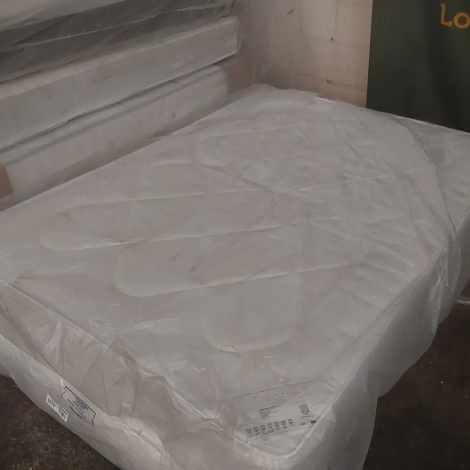 QUALITY BAGGED TIVOLI COMFORT QUILTED 13.5G OPEN COIL SPRING UNIT 4'6" DOUBLE MATTRESS 