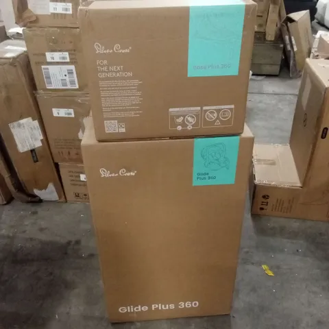 BOXED SILVER CROSS GLIDE PLUS CAR SEAT AND I-SIZE BASE (2 BOXES)