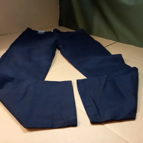 M&S NAVY COTTON TROUSERS - SIZE W36/L31