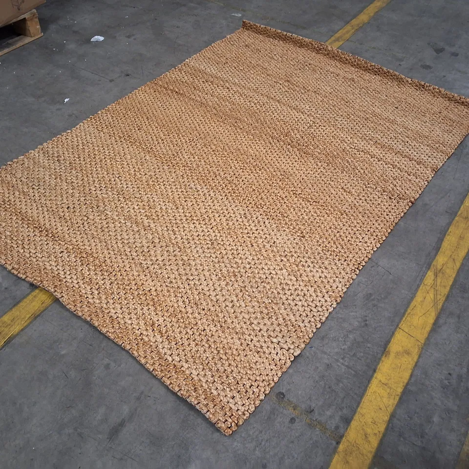 RECTANGULAR WOVEN JUTE RUG – LIGHT BROWN, HOME DECOR APPROXIMATELY 160×230CM