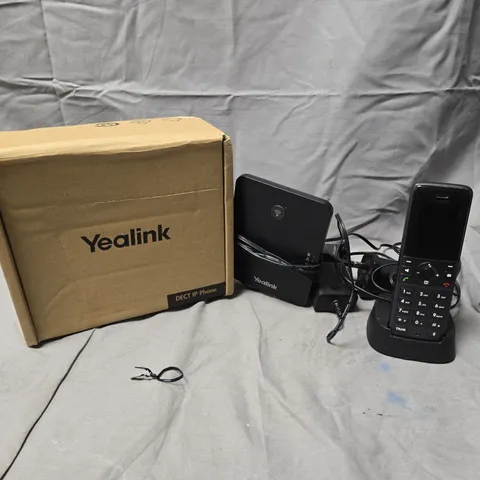 BOXED YEALINK DECT IP PHONE SYSTEM WITH BASE – BLACK