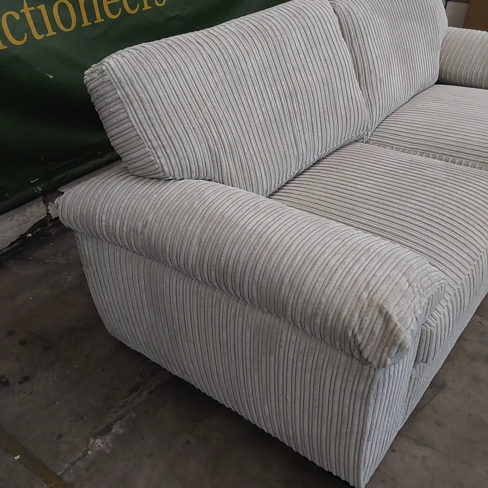 DESIGNER 3 SEATER SOFT FABRIC UPHOLSTERED SOFA