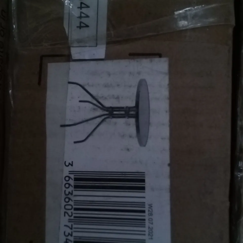 BOXED BARI STEEL TABLE WITH GLASS TOP