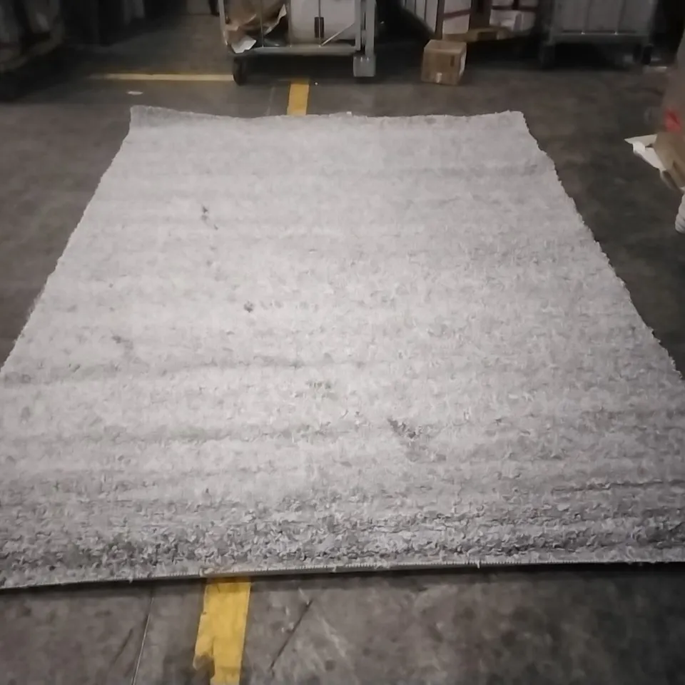 FLACK FLATWEAVE GREY RUG APPROXIMATELY 280X200CM