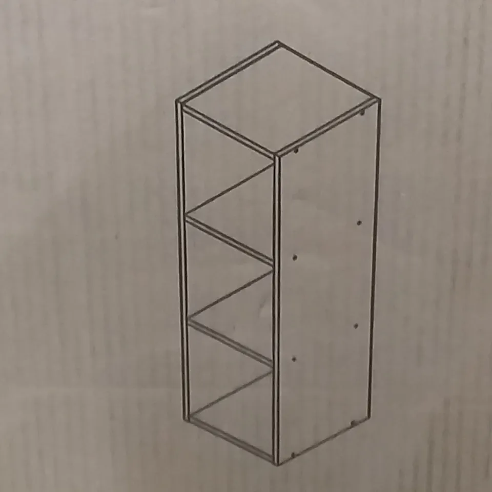 BOXED 3 CUBE STORAGE IN OAK AND WHITE 