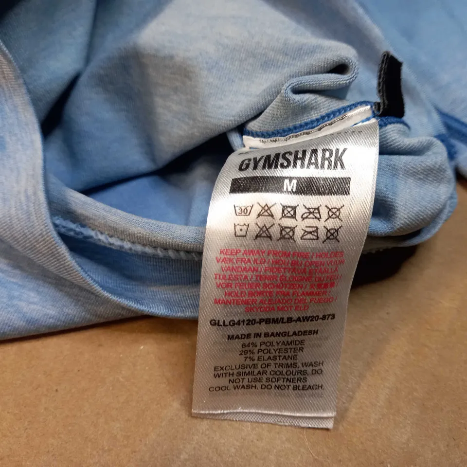 GYMSHARK BLUE TONED FITNESS SHORTS - MEDIUM