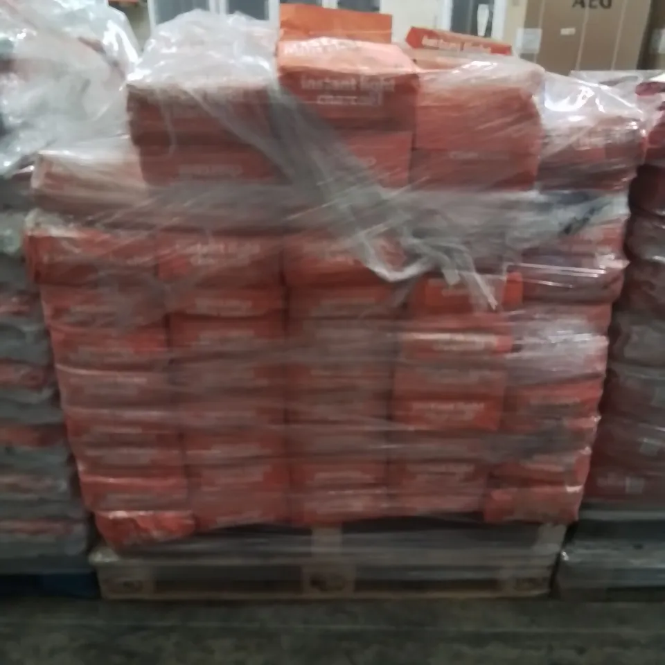 PALLET TO CONTAIN APPROX  100 X 5kg BAGS OF BBQ TIME BARBECUE 2IN 1 INSTANT LIGHT CHARCOAL BRIQUETTES 
