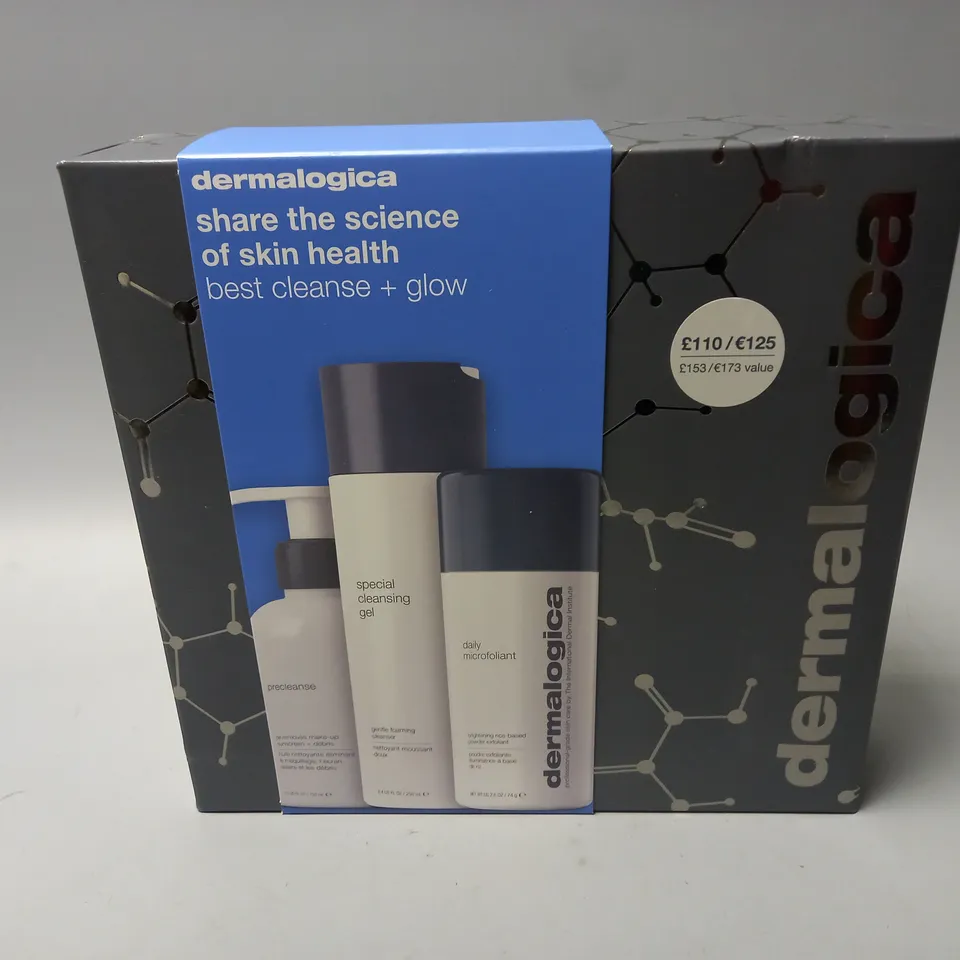 BOXED AND SEALED DERMALOGICA BEST CLEANSE + GLOW SET 