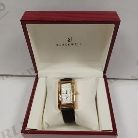 LADIES STOCKWELL WATCH – TEXTURED DIAL WITH SUB DIAL MINUTE HAND – LEATHER STRAP – GIFT BOX INCLUDED