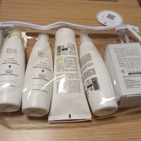 BEAUTY WORKS LUXURY HAIR EXTENSIONS ARGAN MOISURE REPAIR KIT 250ML GIFT SET
