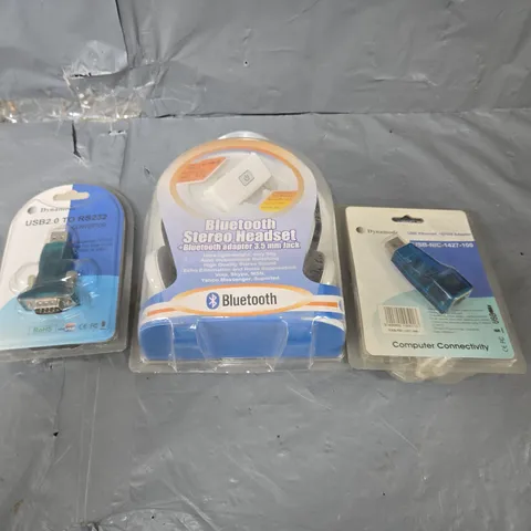 APPROXIMATELY 30 ASSORTED ELECTRICAL PRODUCTS TO INCLUDE HEADSETS, USB ADAPTERS ETC - COLLECTION ONLY 