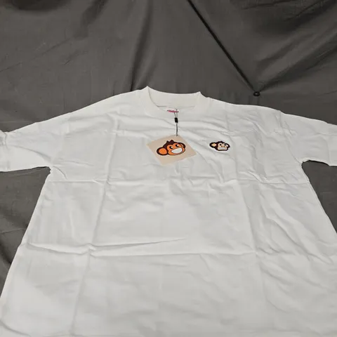CHIMPERS OVERSIZED WHITE TEE SIZE M