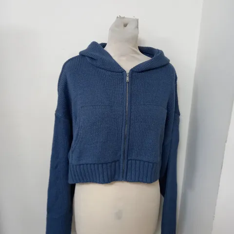 BO+TEE WASHED NAVY KNITTED JUMPER SIZE S/M