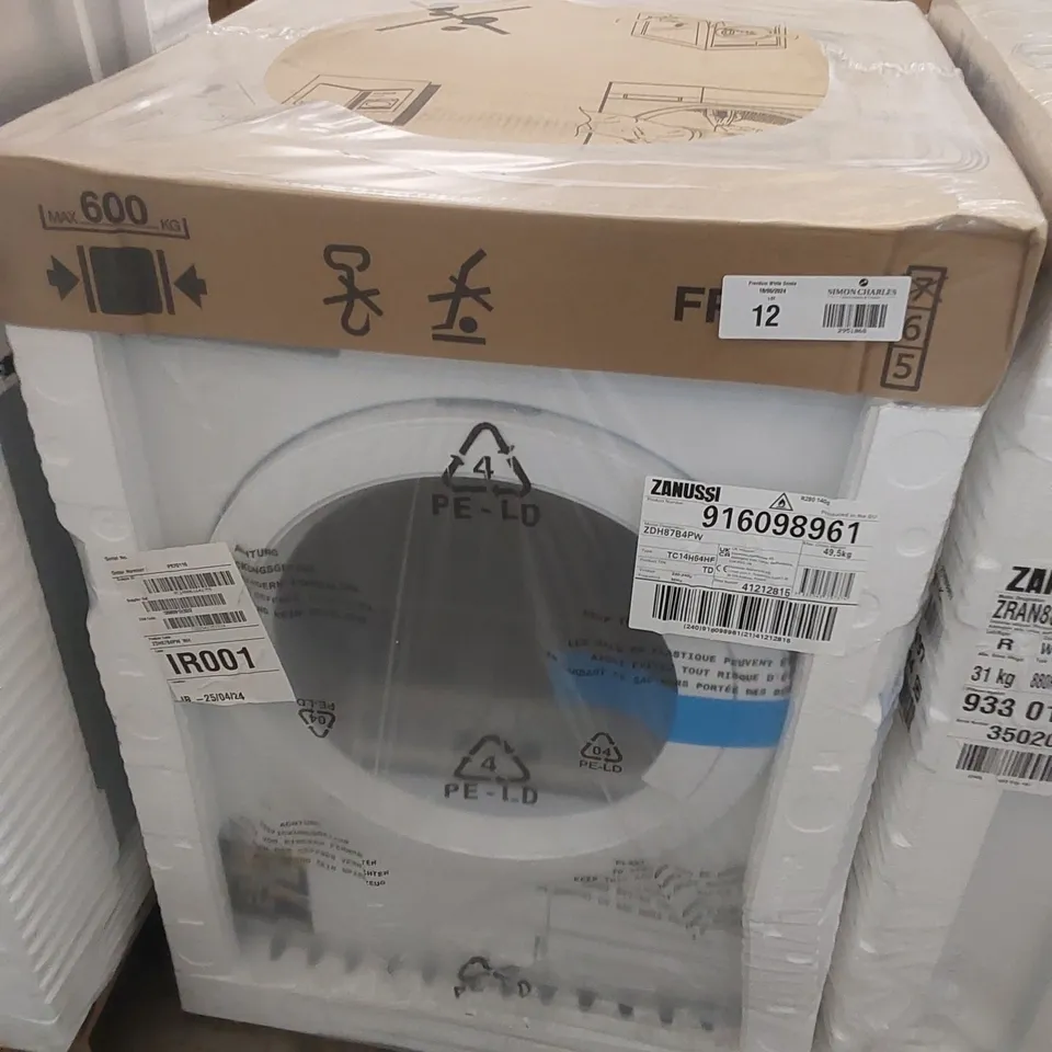 ZANUSSI ZDH87B4PW 8KG HEAT PUMP DRYER
