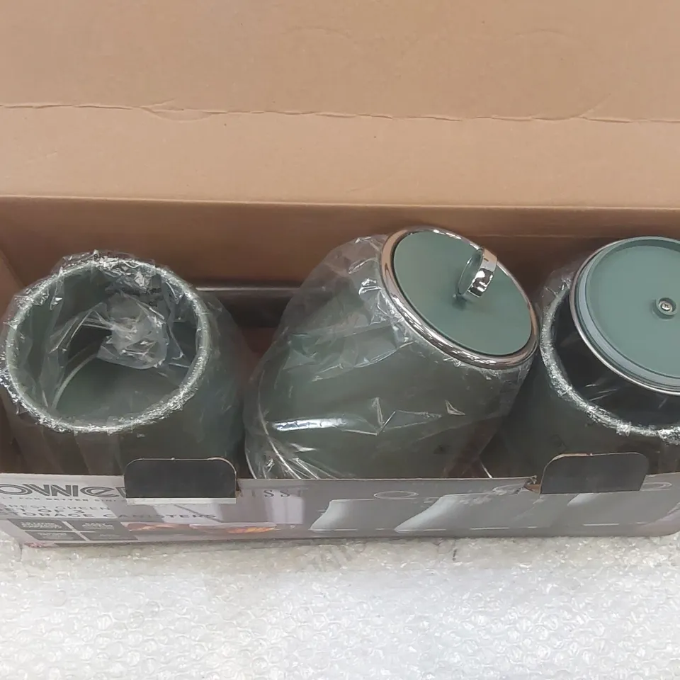 BOXED TOWER RENAISSANCE SET OF 3 STORAGE CANISTERS 