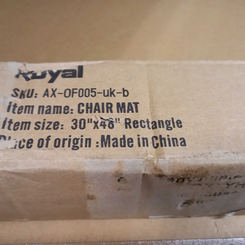 BOXED RECTANGLE CLEAR CHAIR MAT