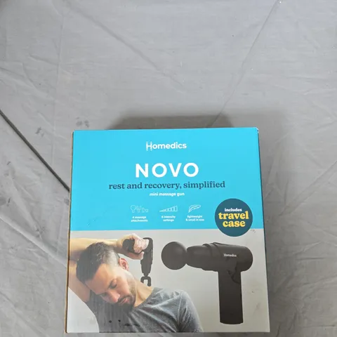HOMEDICS NOVO MINI MASSAGE GUN – TRAVEL CASE INCLUDED