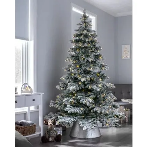 BOXED 6FT GREEN LIGHTED ARTIFICIAL FIR CHRISTMAS TREE (1 BOX)