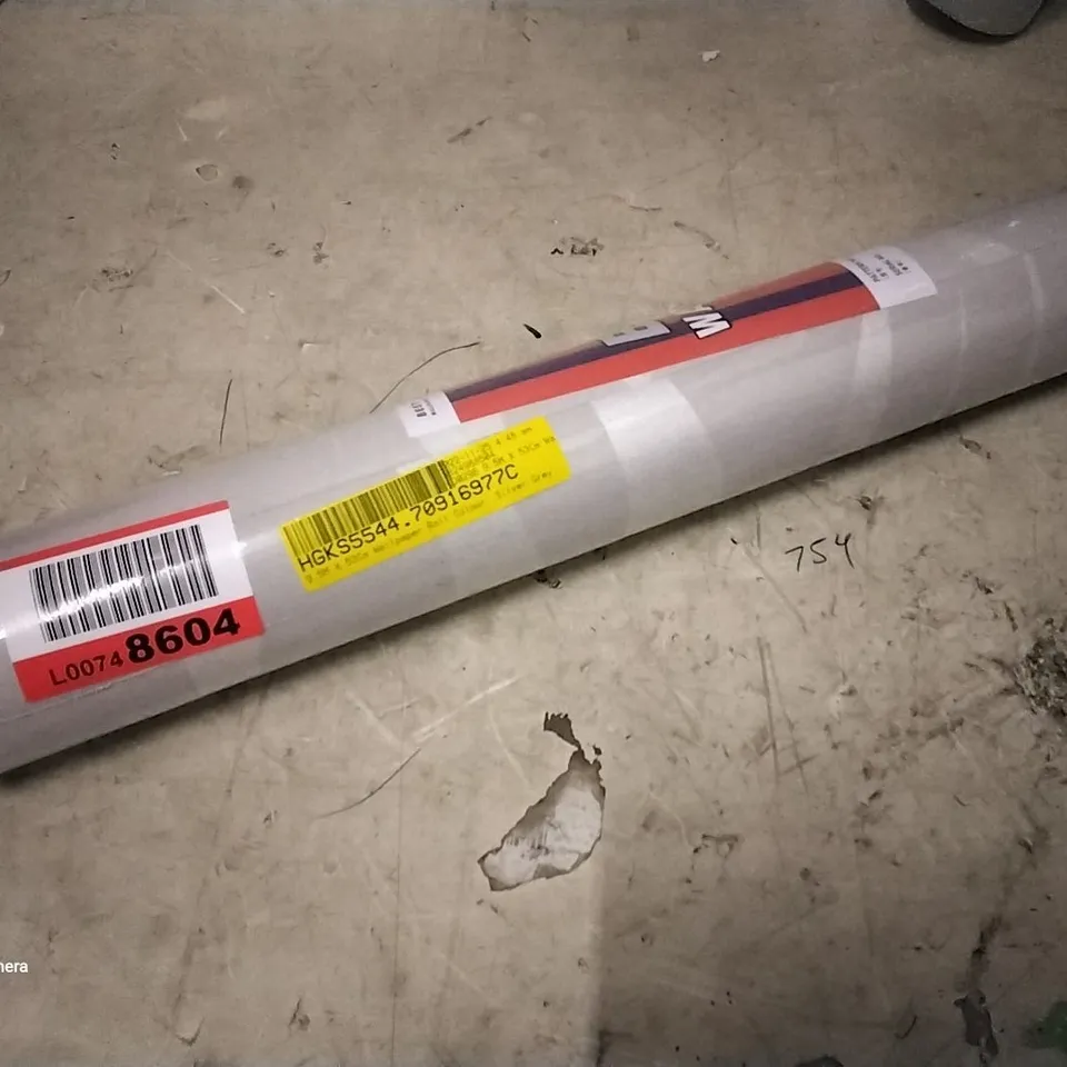 9.5 M X 53 CM WALLPAPER ROLL - SILVER GREY