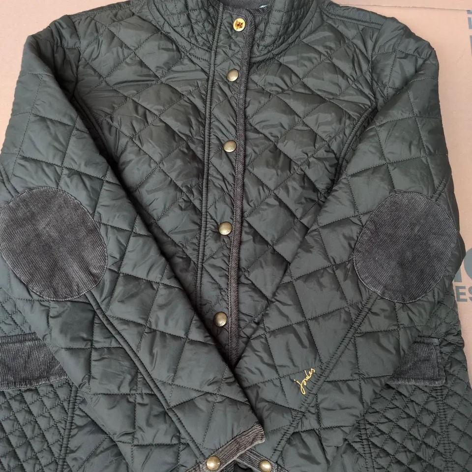 JOULES QUILTED JACKET WITH ELBOW PATCHES – DARK GREEN SIZE UNSPECIFIED