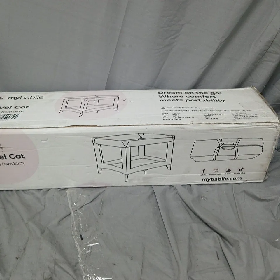 MYBABIIE TRAVEL COT – BOXED (COLLECTION ONLY)
