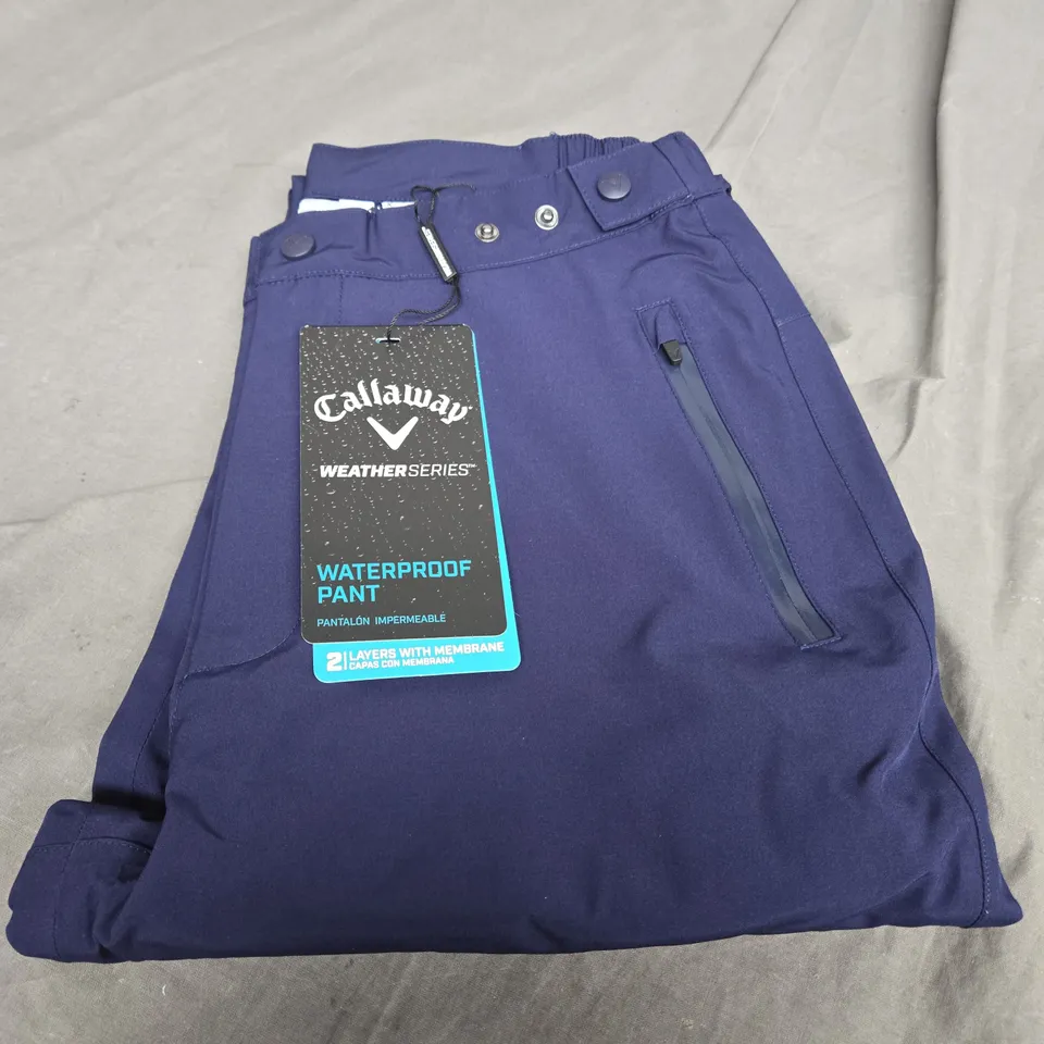 CALLAWAY WEATHER SERIES WATERPROOF NAVY PANTS -SIZE S/SH/27