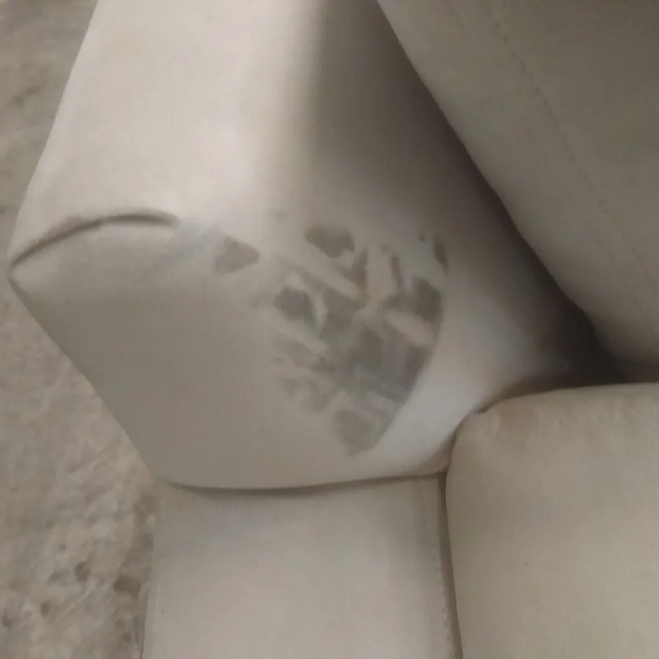 QUALITY BRITISH DESIGNER LOUNGE CO. COLLAKU 2 SEATER SOFA NATURAL PLUSH FABRIC 