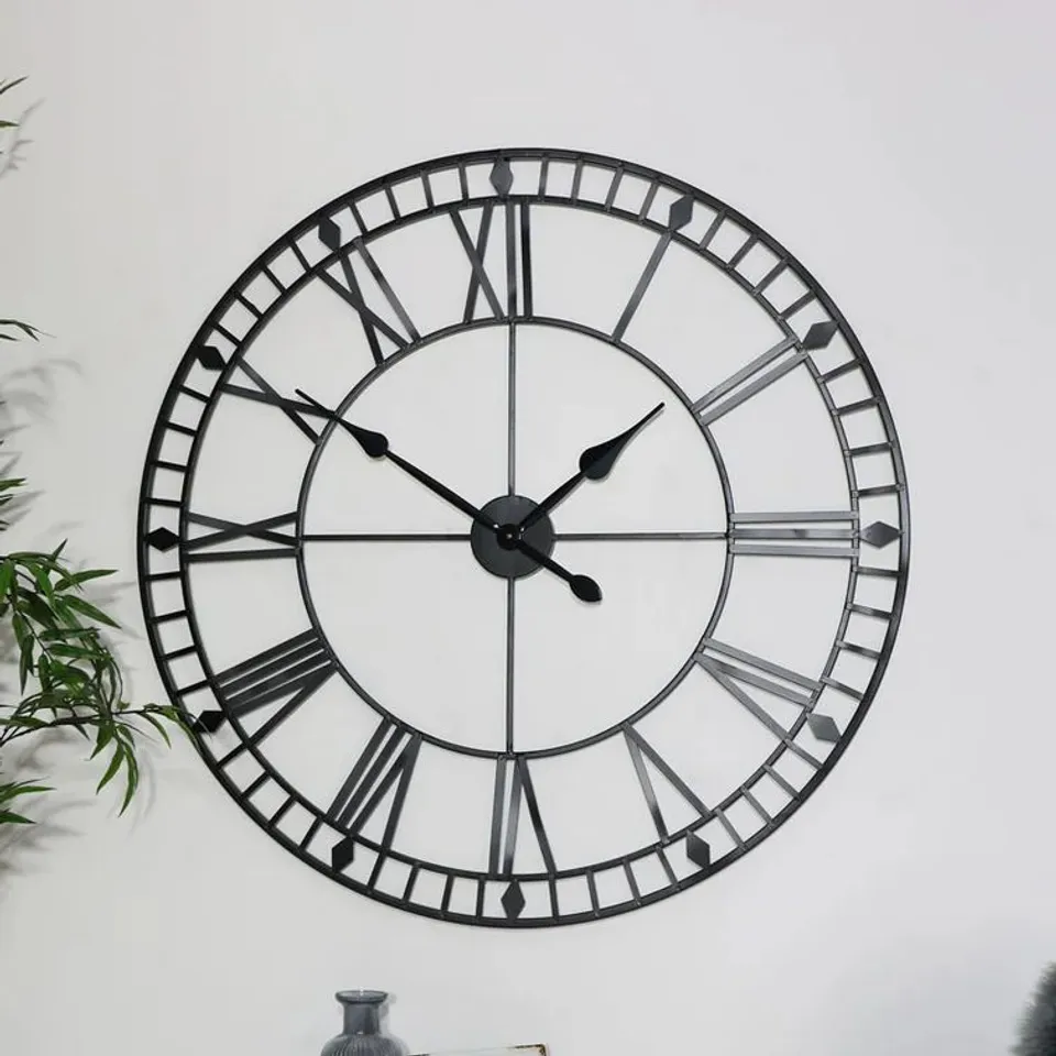 BOXED 88CM OVERSIZED ECCLESTON WALL CLOCK
