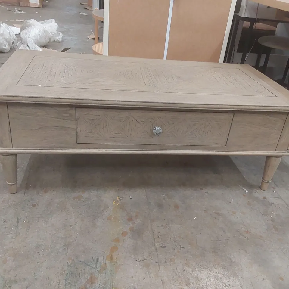 COLELLA SOLID WOOD COFFEE TABLE WITH STORAGE