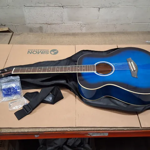 Tiger ACG2-BL Acoustic Guitar – Blue, Cutaway