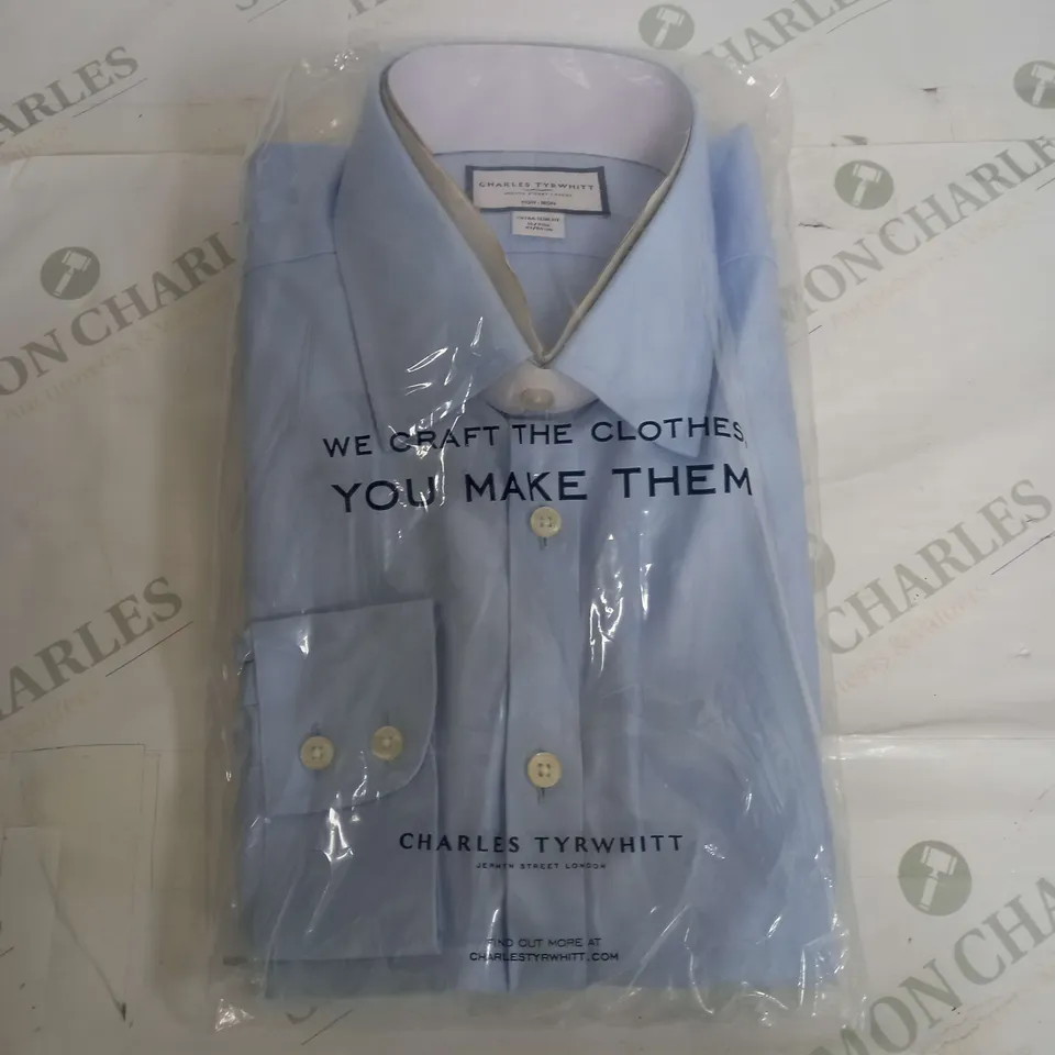SEALED CHARLES TYRWHITT EXTRA SLIM FIT LIGHT BLUE SHIRT - 41/84CM