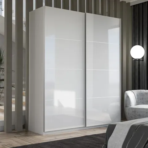 DOMINEY 2 DOOR WOODEN WARDROBE(3 OF4 BOX'S ONLY)