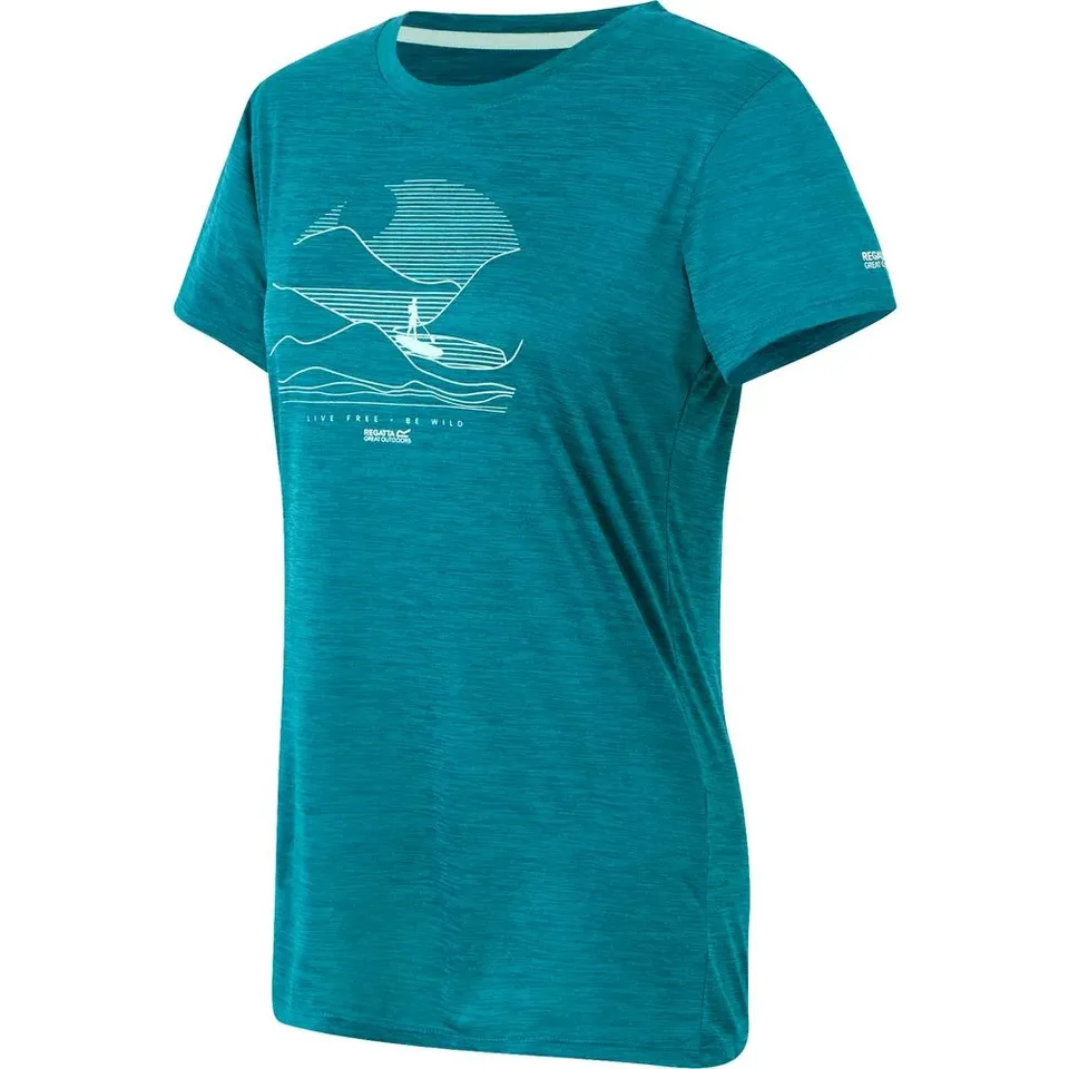 BRAND NEW REGATTA WOMENS FINGAL IX TEE IN EXOTIC PLUME MARL - UK 24