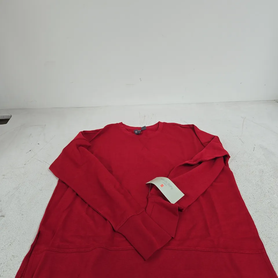 SWEATY BETTY RED SWEATSHIRT UK MEDIUM TAGGED