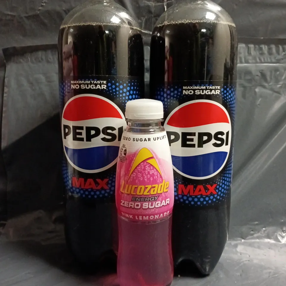 APPROXIMATELY 5 ASSORTED FOOD AND DRINK ITEMS TO INCLUDE PEPSI MAX, AND LUCOZADE