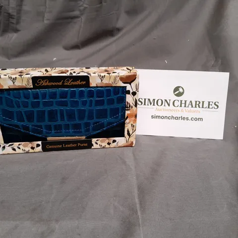 ASHWOOD GENUINE LEATHER PURSE BLUE