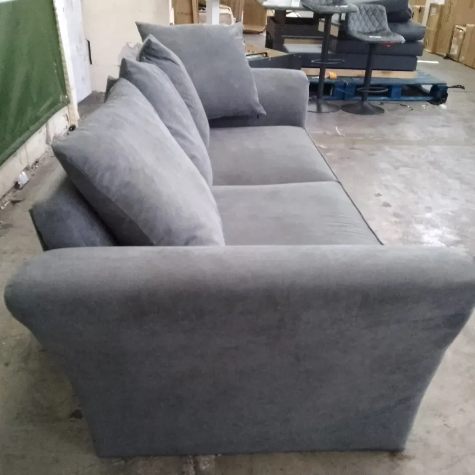 QUALITY DESIGNER 3 SEATER SOFA - GREY FABRIC
