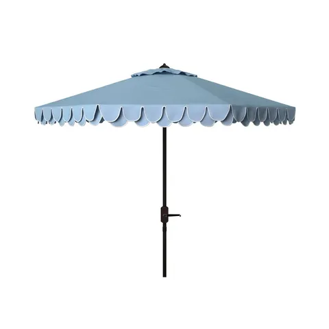 BOXED OUTDOOR UV RESISTANT ELEGANT VALANCE AUTO TILT UMBRELLA (1 BOX)