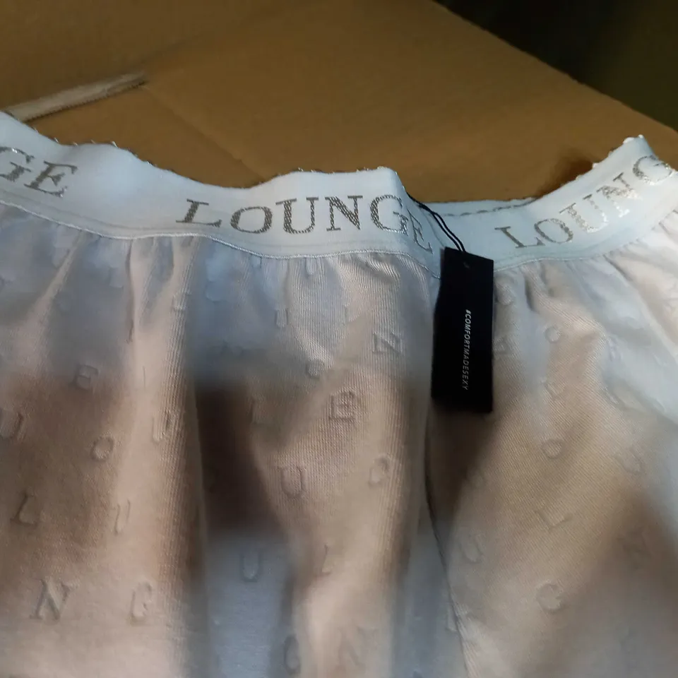 LOUNGE LIGHT GREY/LOGO FRILLED LOUNGE WEAR - SMALL