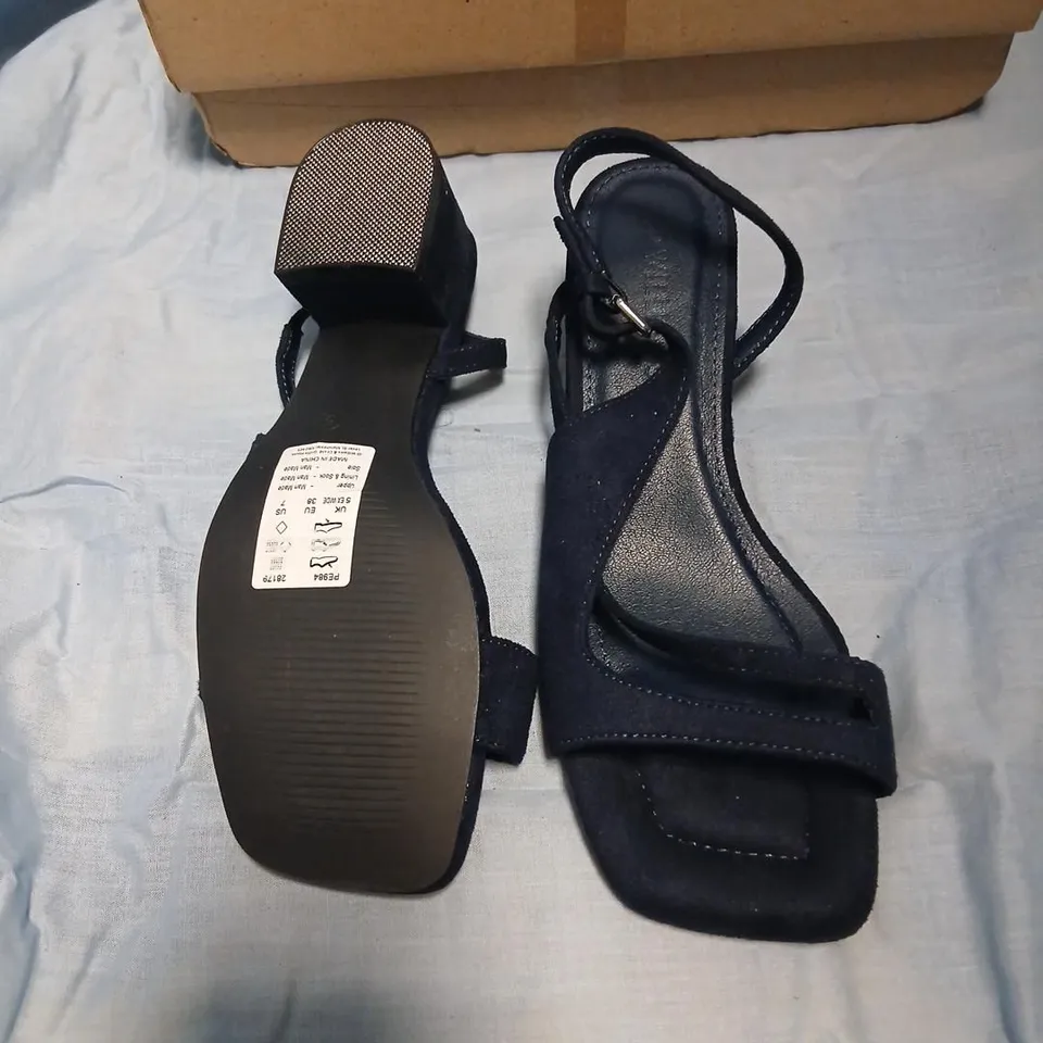 NAVY BLUE WOMEN'S SANDALS WITH ANKLE STRAP – UK 5 (EU 38) 