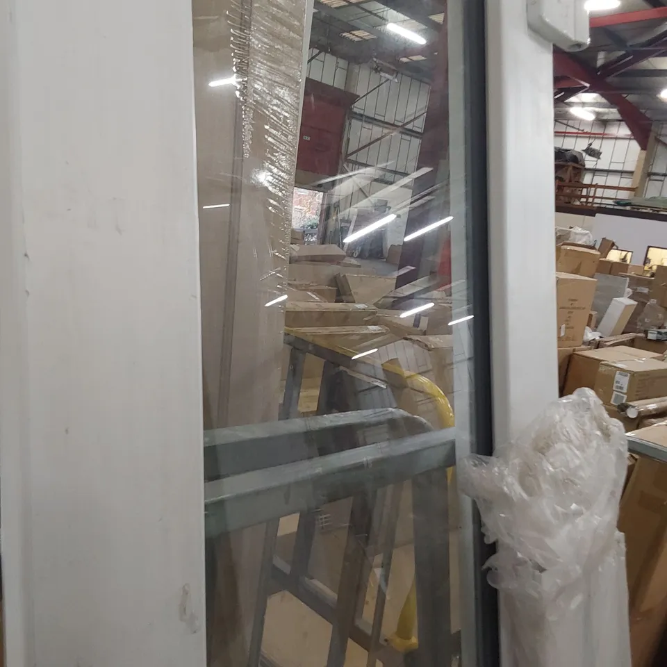 PAIR PVCU WHITE FRENCH DOORS FULL GLAZED NO FRAME