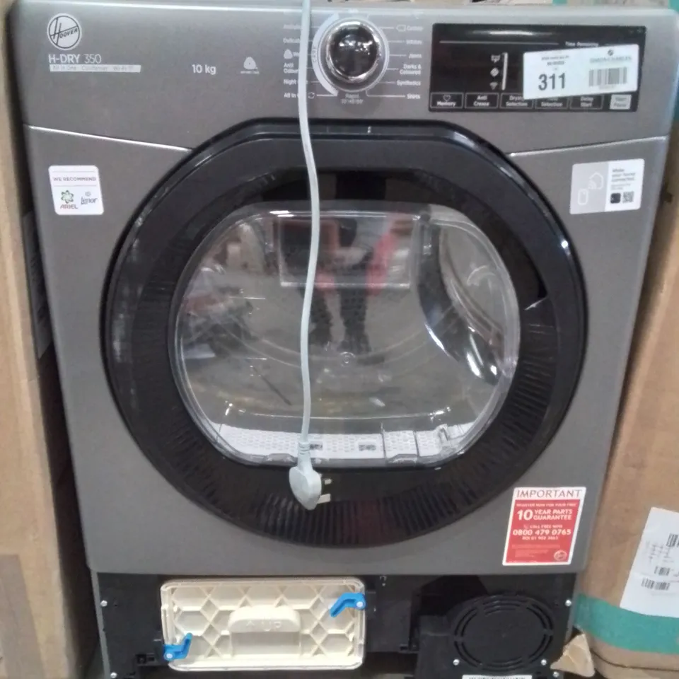 PACKAGED HOOVER HRE C10TBER-80 CONDENSER TUMBLE DRYER -GRAPHITE-