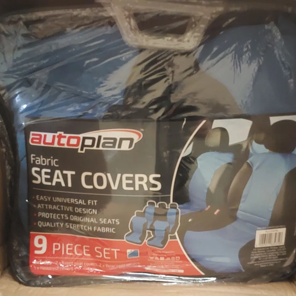 PALLET CONTAINING APPROXIMATELY 160x UNIVERSAL FABRIC CAR SEAT COVERS - VARIOUS COLOURS