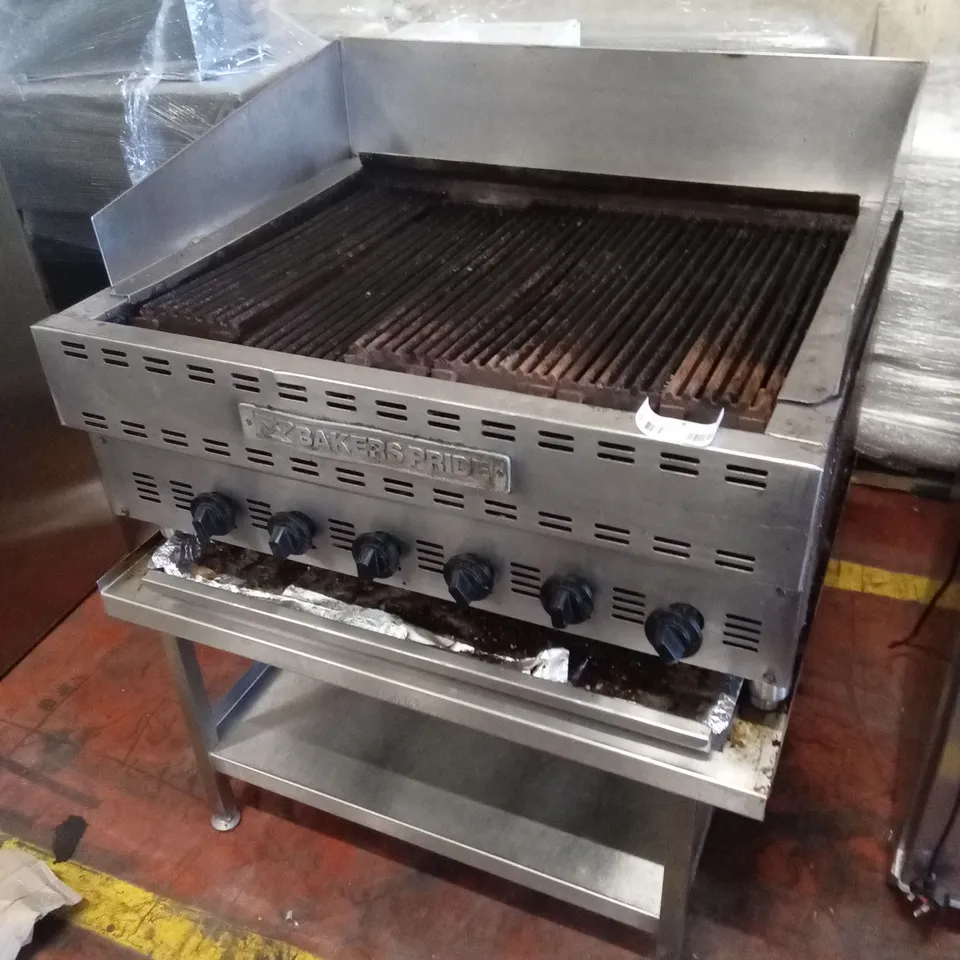 BAKERS PRIDE XXE-6 GAS CHARGRILL ON STAND