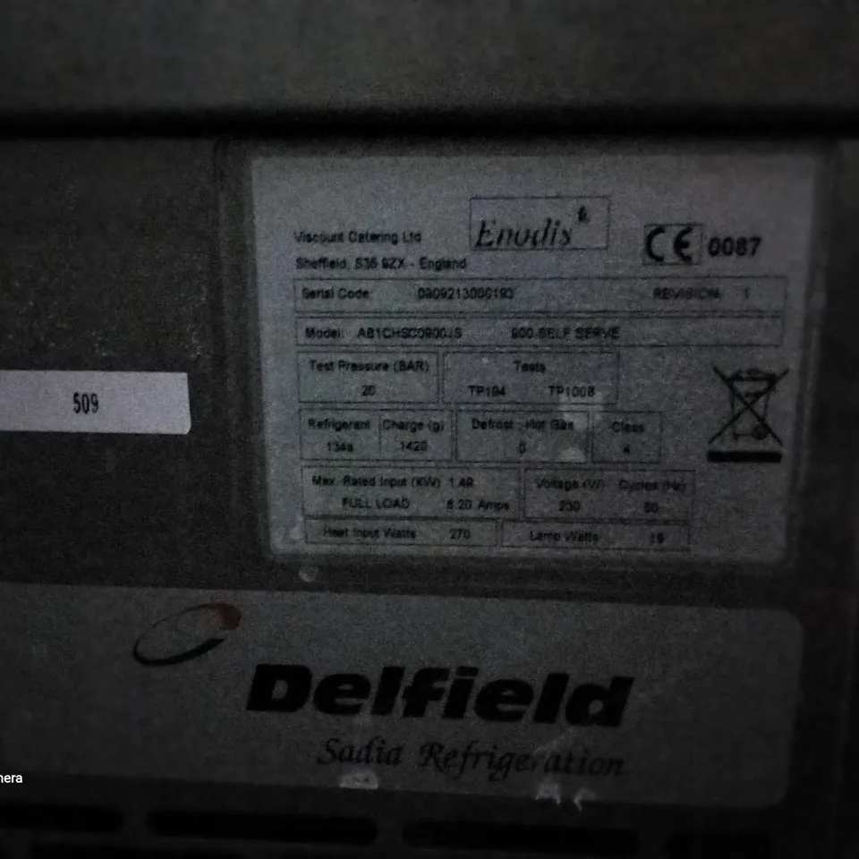 DELFIELD AB1CHSC0900JS DISPLAY FRIDGE 